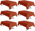 sancua 2 Pack Fall Thanksgiving Tablecloth 60x102 Inch Rust Burnt Orange by sancua