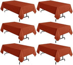 sancua 2 Pack Fall Thanksgiving Tablecloth 60x102 Inch Rust Burnt Orange by sancua