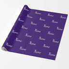 MyPupSocks Personalized Text Wrapping Paper, Name Dark Purple Custom Funny Logo Wrapping Paper Roll for Boys Girls Baby Shower Wedding Anniversary Birthday Gift 58x23 Inch 5 Rolls - Image 2