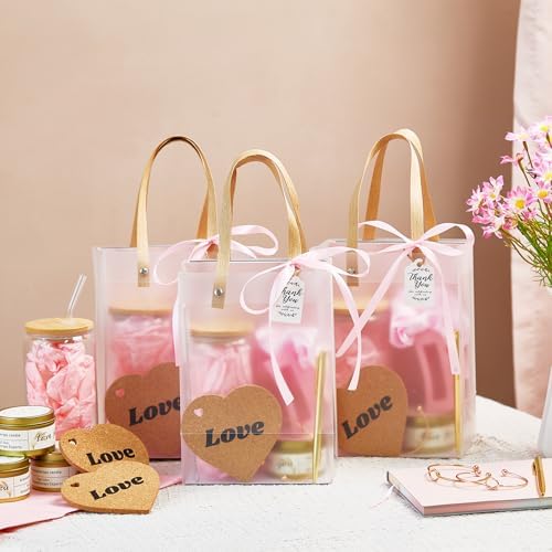 68Pcs Baby Shower Prizes for Game Winners Gifts Wedding Bridal Shower Gifts Including Glass Cans Notebooks Soy Candles Hair Clips for Baby Shower Wedding Bridal Shower Game Prizes (Pink, 6 Sets) - Image 2
