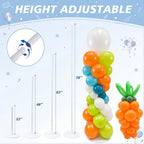 Hicarer 8 Sets Balloon Column Stand Kit, 7ft, White Pole - Image 2