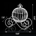 White Wire Cinderella Coach Carriage Centerpiece, 13.65" - Image 2