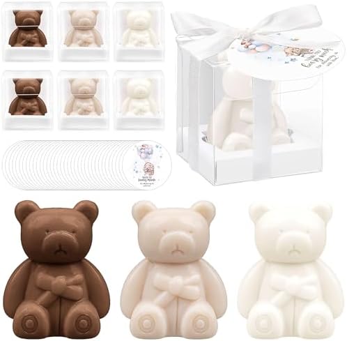 36 Sets Baby Shower Favors for Guest Gift - Small Handmade Bear Soap by KisSealed