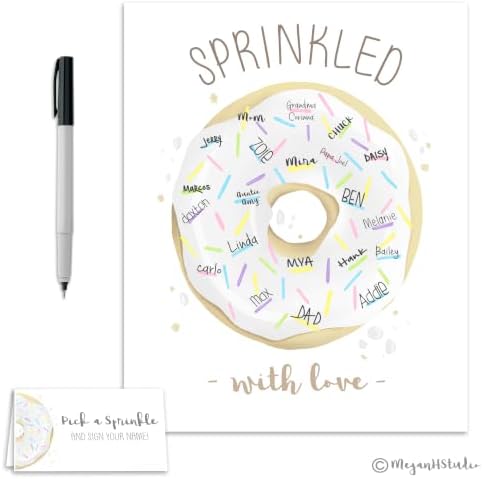 Donut Theme Baby Sprinkle Guest Sign in Poster, 11x14 Inch - Image 5