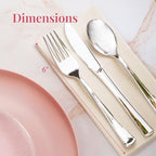 Prestee 300 Piece Heavy Duty Plastic Silverware Set - 100 of Each Silver Plasticware Forks, Spoons, Knives - Flatware Cutlery for Weddings - Durable Disposable Plastic Utensils for Catering, Buffets - Image 3