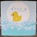 Leyiyi 7x7ft Photography Backdrop Rubber Duck Baby Shower Background Bubble Bath Water Drops Room Interior Decor Birth Celebration Wallpaper Duckling Swimming Photo Portrait Vinyl Video Studio Prop - Image 5