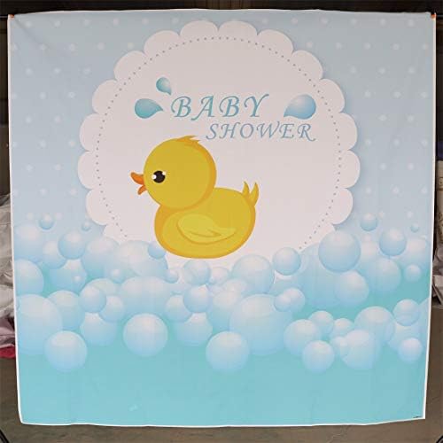 Leyiyi 7x7ft Photography Backdrop Rubber Duck Baby Shower Background Bubble Bath Water Drops Room Interior Decor Birth Celebration Wallpaper Duckling Swimming Photo Portrait Vinyl Video Studio Prop - Image 5