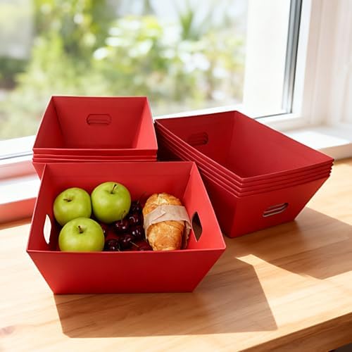 CDIVEFTN Baskets for Gifts Empty, 10 Pack Red Gift Basket Kit with Bags - Image 2