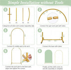 Arttown 7.2FT Arch Backdrop Stand and Green Arch Cover Set - Image 4