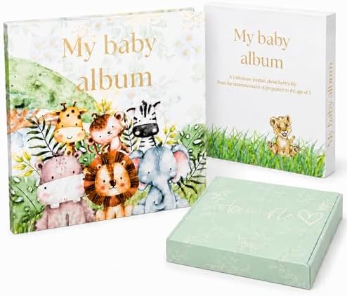 Baby memory book - Pregnancy journals & Baby’s first year album (English) by JadouFlo
