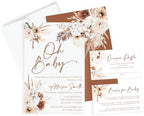 All Ewired Up Personalized Pampas Grass Oh Baby Greenery Boho Shower Invitations and Envelopes, Diaper Raffle Cards, Books Inserts, in Bloom, Gender Neutral by AllEwiredUp