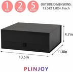 2 Pcs Black Gift Box Large 13.5x11.8x4.7 Inches, Black Gift Boxes for Presents with Magnetic Closure Lid, Luxury Gift Box Rectangle Collapsible Boxes for Gift Packaging - Image 4