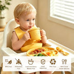 Silicone Baby Feeding Utensils Set for 6+ Months, 17 Pcs, Yellow - Image 3