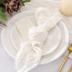 Cheesecloth Napkins Iovry White Cloth Napkins Bulk,Set of 50 - Image 5
