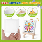 ESRICH 36 Set Mini Canvas Painting Kit, 3x3in Mini Paint Set - Image 4