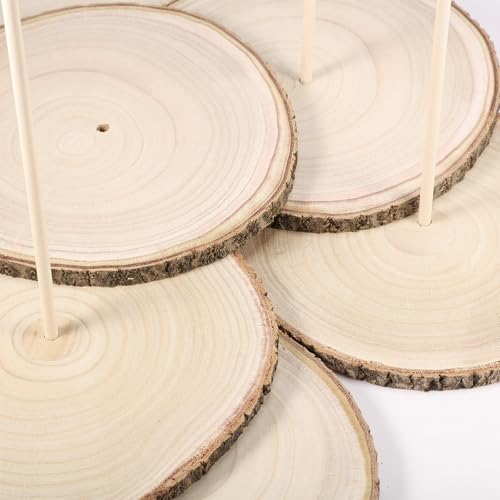 Canlierr 12 Set Bear Centerpieces with Stick, 23-26" Round Circle Slice - Image 3