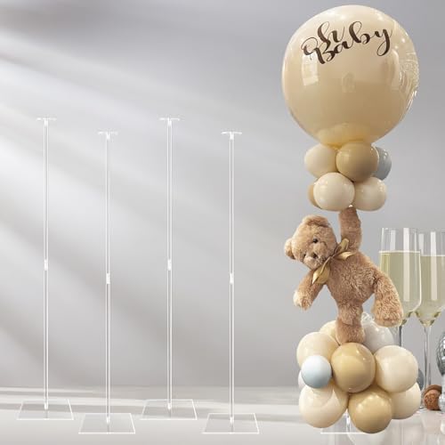 Acrylic Balloon Stands for Table Centerpieces Reusable 31.5 Inches 4PCS by CYAOOI