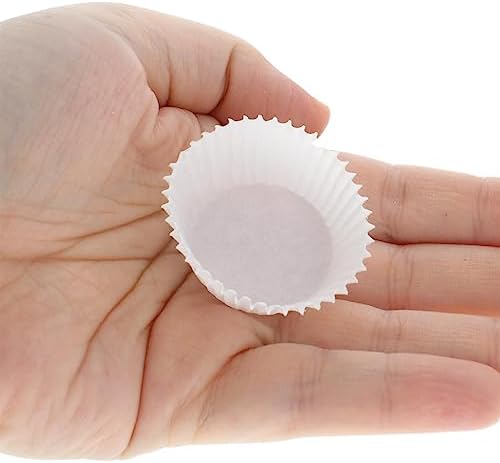 CybrTrayd No.5 Glassine Paper Approximately 2,500 Pieces – 1-1/4” Base, 3/4” Wall Candy Cups, White - Image 5