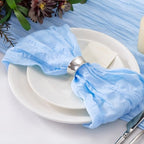 Light Blue Cheesecloth Napkins Blue Cloth Napkins Bulk,Set of 50 - Image 4