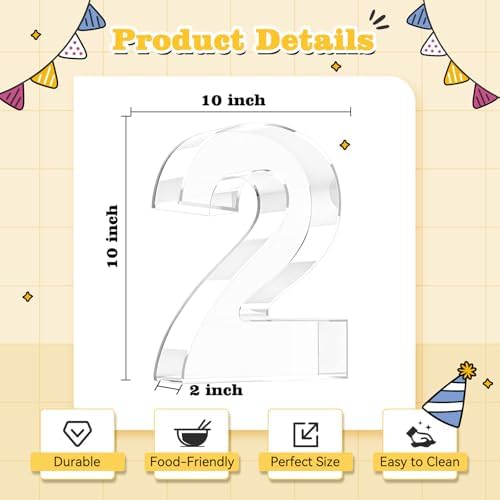 Ledido Reusable 10'' Fillable Acrylic Charcuterie Board Box Number 25 - Image 3