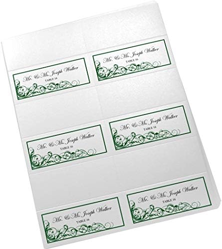 Scribble Vintage Swirl Printable Place Cards, Hunter Green, Set of 150 (25 - Image 4