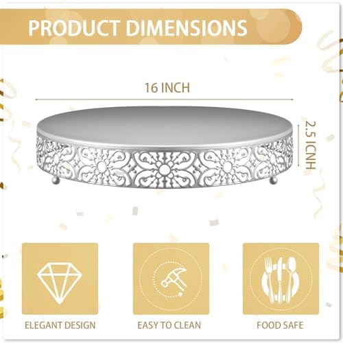 Wenqik 16 Inch Cake Stand Round Metal Cupcake - Image 2
