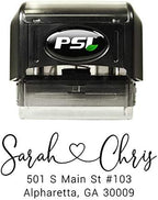 Address Stamp - Personalized Self Inking Return Address Stamper - Black Ink - Custom Wedding Stamp for Invitation Envelopes by PrettySweetParty