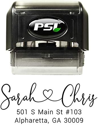Address Stamp - Personalized Self Inking Return Address Stamper - Black Ink - Custom Wedding Stamp for Invitation Envelopes by PrettySweetParty