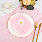 fani 60 Pack Gauze Cheesecloth Napkins, 20 x 20 in, Light Pink - Image 3