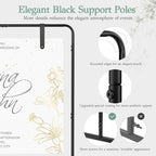 EMART Wedding Welcome Sign Stand 68'' Black Adjustable Easel Display Stand - Image 7