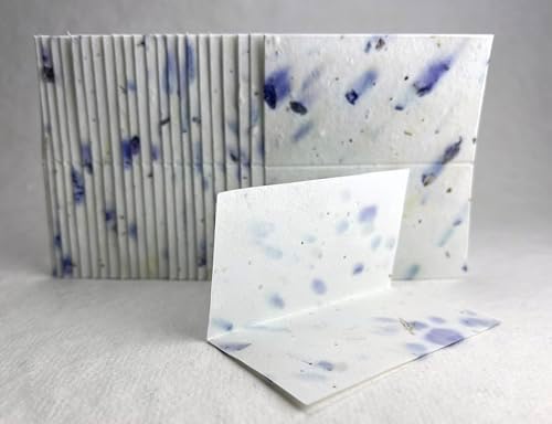 Of The Earth Handmade Paper - Wildflower Seed Paper Folding Table Card - Place/Name/Gift - 3.5" x 4" - Set of 96 (04s Purple Petal) - Image 2