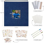 Vienrose Scrapbook Photo Album, 12x12 Inches, 60 Pages, Dark Blue - Image 2
