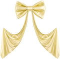 Giant Gold Bow for Backdrop 80x24 Inches Large Satin Ribbon Bow Wall Decor for Wedding Birthday Baby Shower Party Photo Booth, Washable Reusable Big Bow for Nursery Bedroom Door Hanging Decoration by Gogoparti