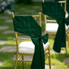 fani Forest Green Satin Chair Straps Bows,60 PCS 7x108 Inch,Chair Sash - Image 6