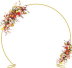 Asee'm Round Backdrop Stand 8.5FT Gold Wedding Arch Metal Circle Balloon by Aseem