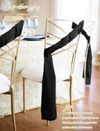 fani 120 PCS Satin Chair Sashes, 7x78 Inch, Black - Image 7