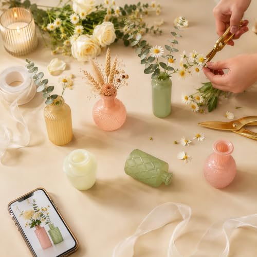 TBWIND 24 Pcs Colorful Glass Bud Vase Set，Small Flower Vases - Image 5