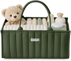Blissful Diary Baby Diaper Caddy Organizer, Nursery Storage, Deep Green by BlissfulDiary