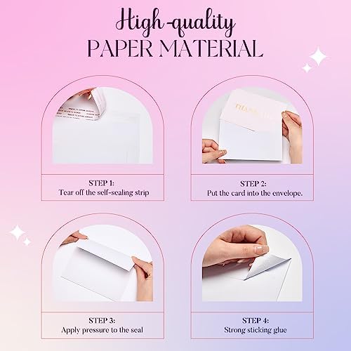 ACSTEP 3000PACK A2 Envelopes White 4.375x5.75 Envelopes Self Seal for Greeting Cards, Wedding, Invitations, RSVP cards, Thank You Note Cards, Notice, and Announcements. - Image 4