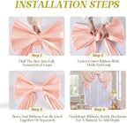 Dusty Pink Large Bows for Backdrop Giant Bows Birthday Party Decorations Large Pink Giant Bow Decor Wedding Baby Shower Birthday Photo Booth Room Decor 47"x24" - Image 3