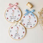 Embroidery Baby Name Sign, Personalized Welcome Baby Hoop Sign with Bow, Custom Baby Name Sign for Hospital, Infant Baby Shower Gifts New Parents (05) - Image 2