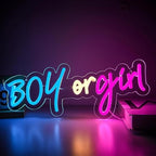 Custom He or She Neon Sign Girl Or Boy Baby Shower Led light Gender Reveal Party Decorations Birthday Party Light Sign for Baby Shower Decor (18''-30'') - Image 2