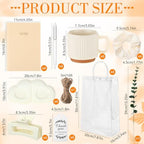61 Pcs Baby Shower Game Prizes for Winners 6 Sets Creamy White Wedding Bridal Shower Gifts Include Notebook Pen Hair Tie Ceramic Mugs Thank You Card Eucalyptus Leaves Party Gifts for Guests - Image 2
