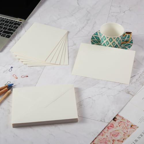 100 Pieces A7 Envelopes 5x7 Cream Color, 5.24 x 7.24 Inches (Pack of 2) - Image 6