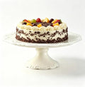 Ceramic Cake Stand Pedestal, 12 inch White Round Cake Plate for 10 in Cake by Florisun