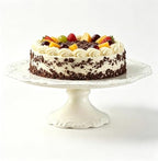 Ceramic Cake Stand Pedestal, 12 inch White Round Cake Plate for 10 in Cake by Florisun