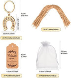 24PCS Horseshoe Key Chain Cowboy Party Favor Wedding Key Rings Gift or Souvenir for Guests, Horse Birthday Party Favors Bridal Shower, Wedding Party or Cowgirl Baby Shower Decorations - Image 2
