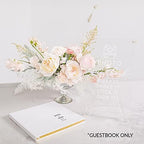 Andaz Press Personalized Wedding Guestbook with Gold Accents, Traditional Script White Guest Sign in Guest Registry 120 Pages 8.5 X 8.5 Memories Book for DIY, Scrapbook, Photo Album - Image 3