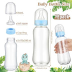 Trelaco 12 Pcs Dinosaur Theme Baby Shower Games Bottle Chug Wooden Sign Set - Image 3