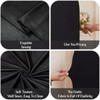 Black Arch Backdrop Cover Set of 2 Birthday Party Arch Covers 7.2 and 6ft Wedding Arch Cover Stretchy Backdrop Bridal Baby Shower Birthday Party Arches Stand Covers Spandex - Image 5